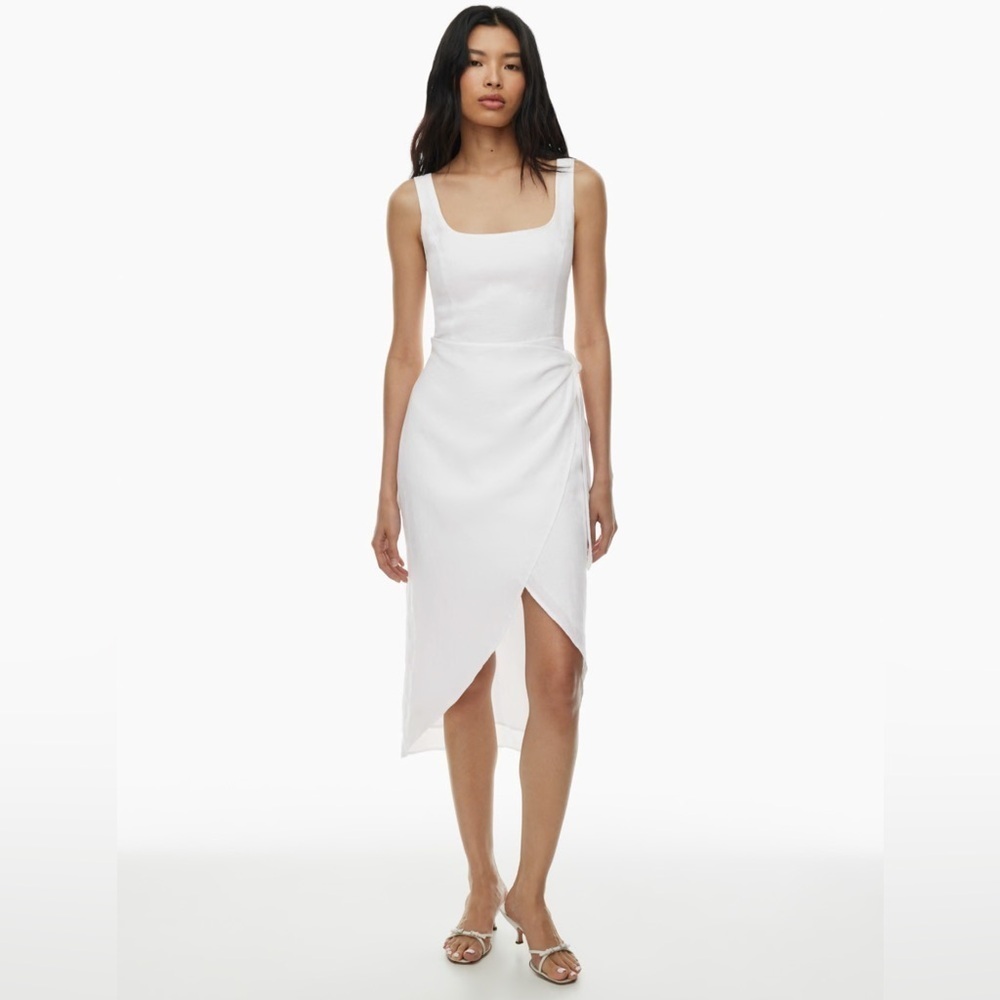 Aritzia Wilfred Saturn Linen Midi Dress